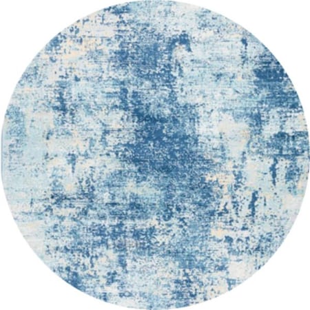 Safavieh 6 ft. 7 in. x 6 ft. 7 in. Jasper Power Loomed Round Rug; Navy & Ivory JSP140N-7R